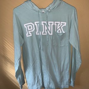 Victoria Secret PINK hooded long sleeve tee